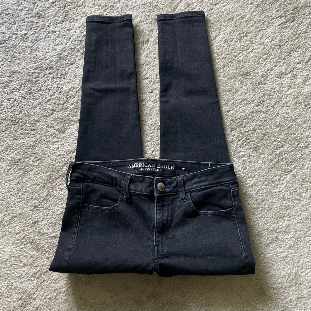 American Eagle Black Jegging Jeans Size 8